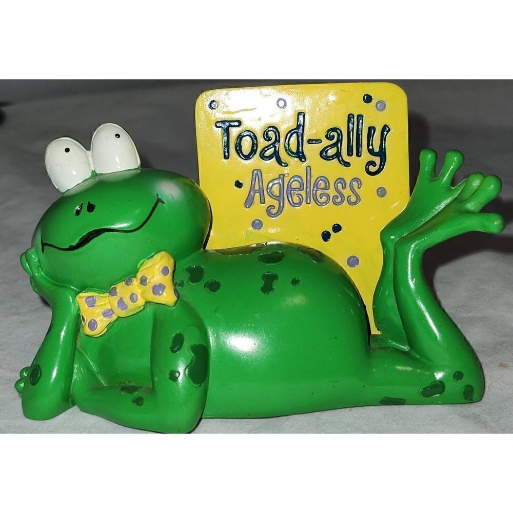 Toad-ally Ageless FROG Figurine Birthday Ganz 5" x 4.5" x 2.5"